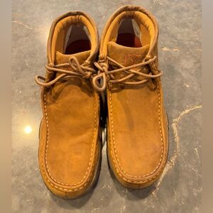 Twisted X MDMST01 Men’s 9.5 Brown Leather Moc Toe Chukka Work Boots Oil slip Res